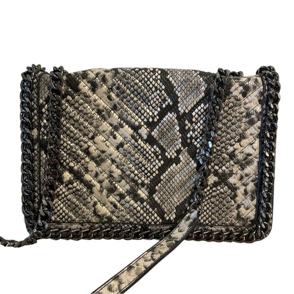 Aldo Womens NWOT Snake Print Chain Strap Shoulder Bag - Picture 1 of 11